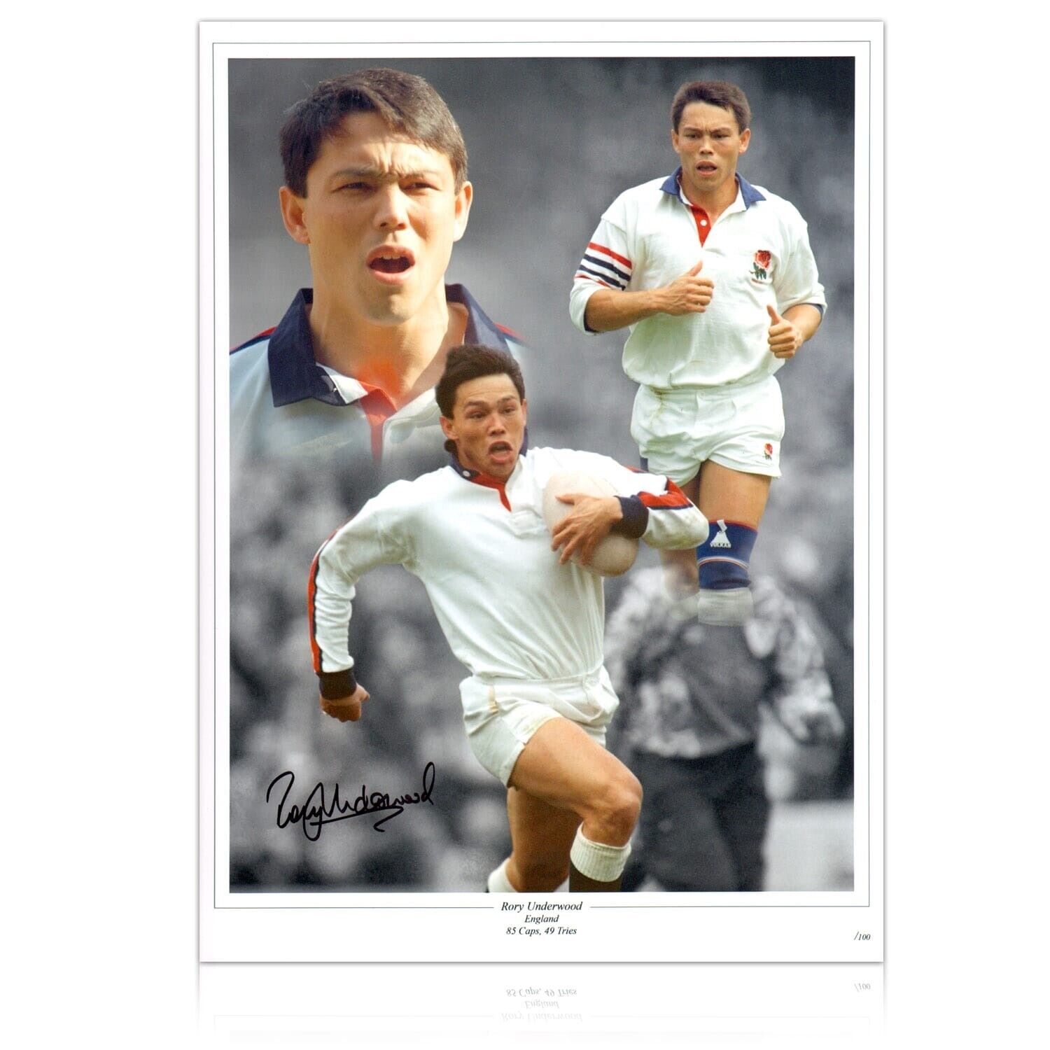 Rory Underwood Signed England Photo | Rugby Memorabilia