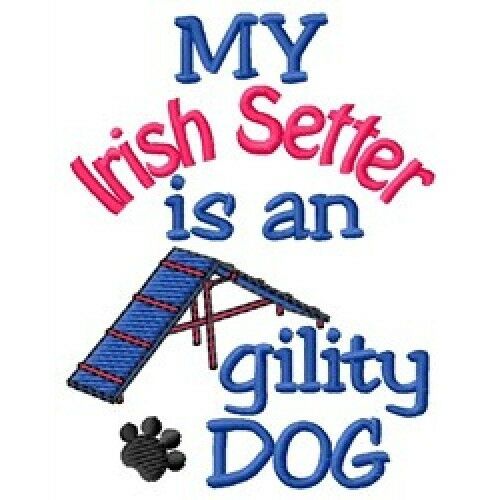 My Irish Setter Is An Agility Dog Fleece Jacket - Dc1908l Size S - Xxl