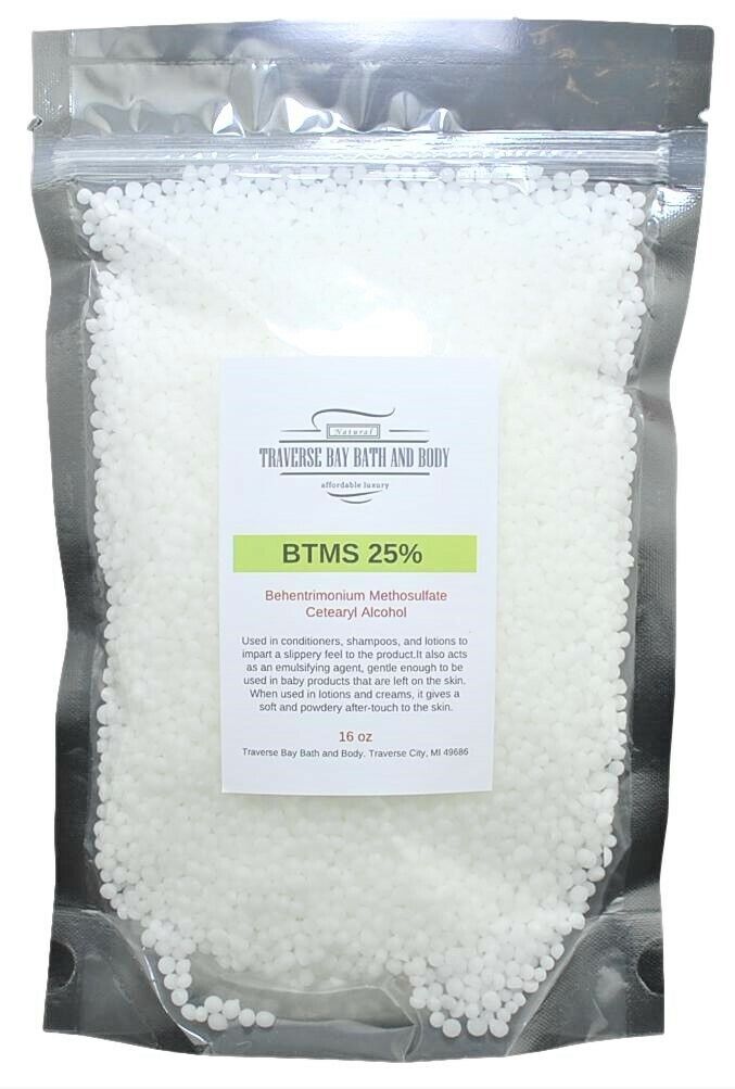 Btms  25% Conditioning Emulsifier. Resealable Stand-up Moisture Barrier Pouch.