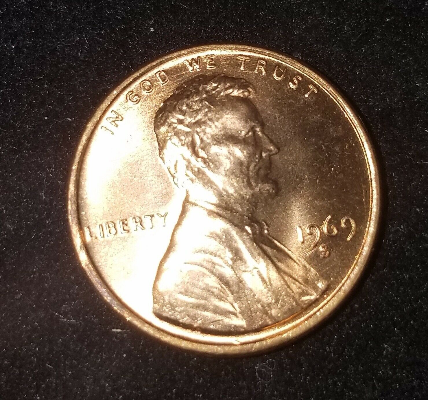 1969 S Lincoln Cent / Penny | Bu Copper 1 C | Memorial | Red | Free Shipping