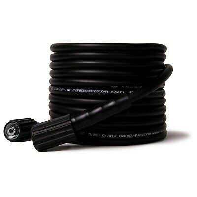 25 Ft X 1/4 Inch 3200 Max Psi Pressure Washer Replacement Hose - M22 14mm Peggas