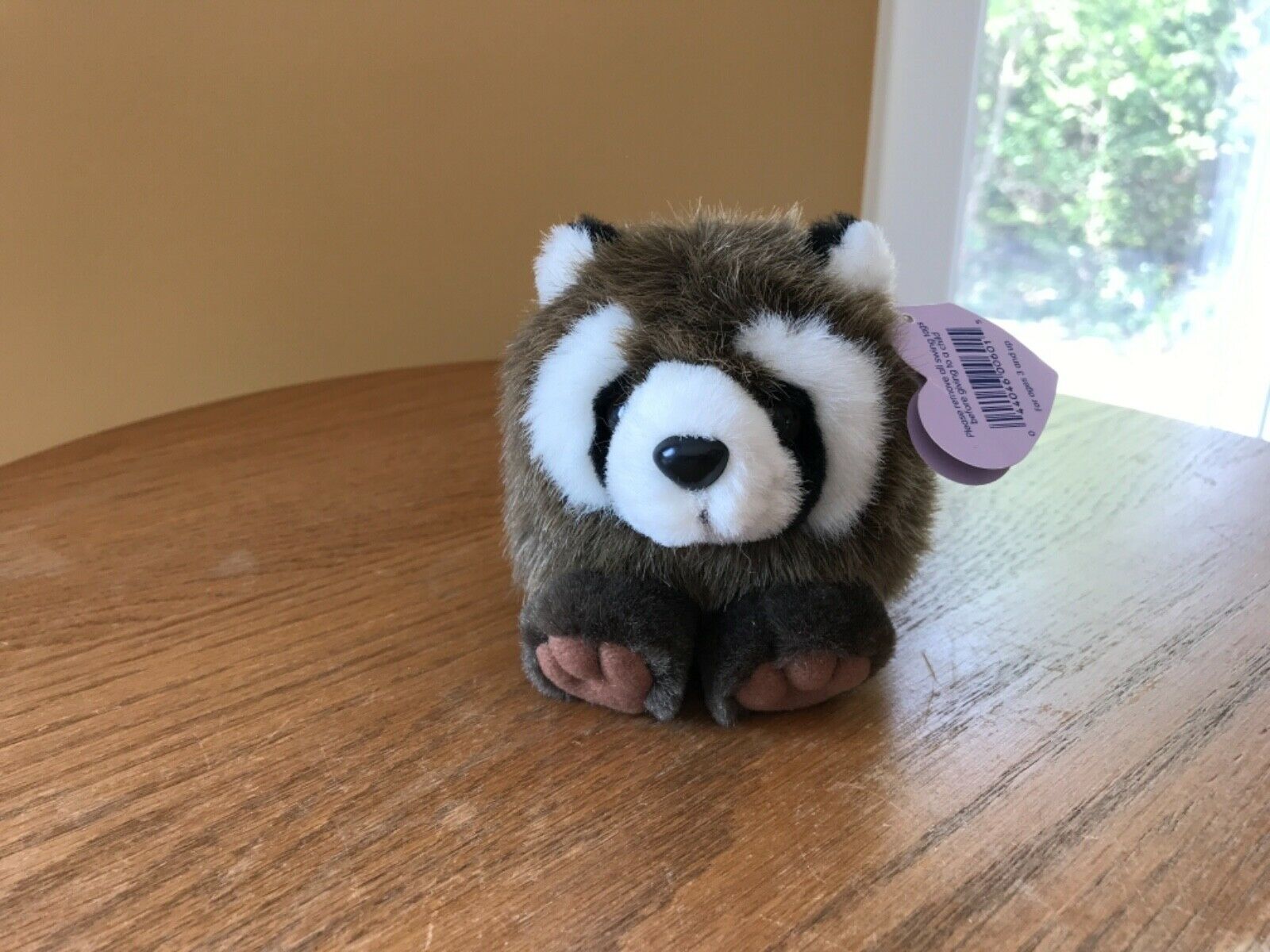 Vintage Puffkins Raccoon  Bandit  5” Swibco Plush Soft Toy Collectible 2-21-97