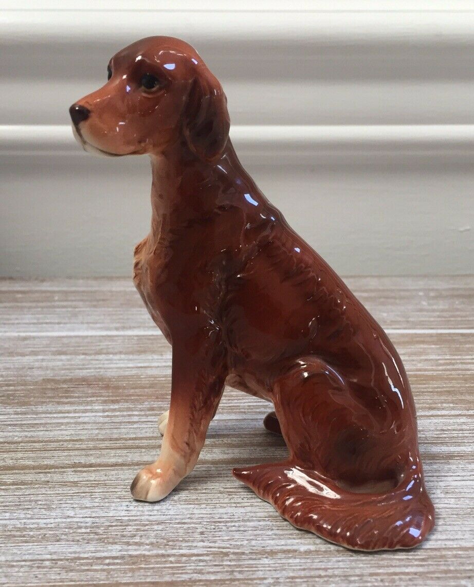 Vintage Napcoware Dog Irish Setter Figurine 9203 Beautiful! Napco Mint!