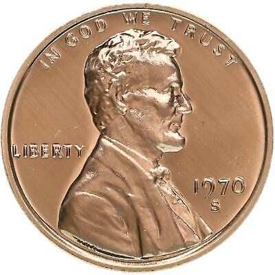 1970 S Lincoln Memorial Cent Gem Proof Large Date Penny