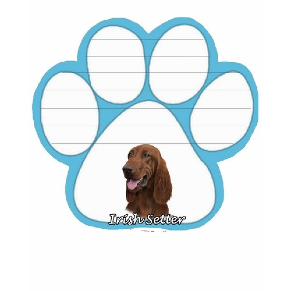 Irish Setter Paw Magnetic Note Pad Dog Mother's Father's Day New