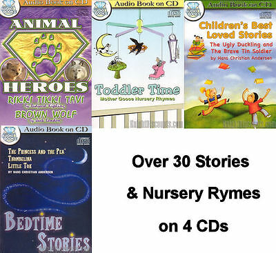 Collection Of Children's Audio Books On 4 Cds Toddler, Kids Stories & Poems New
