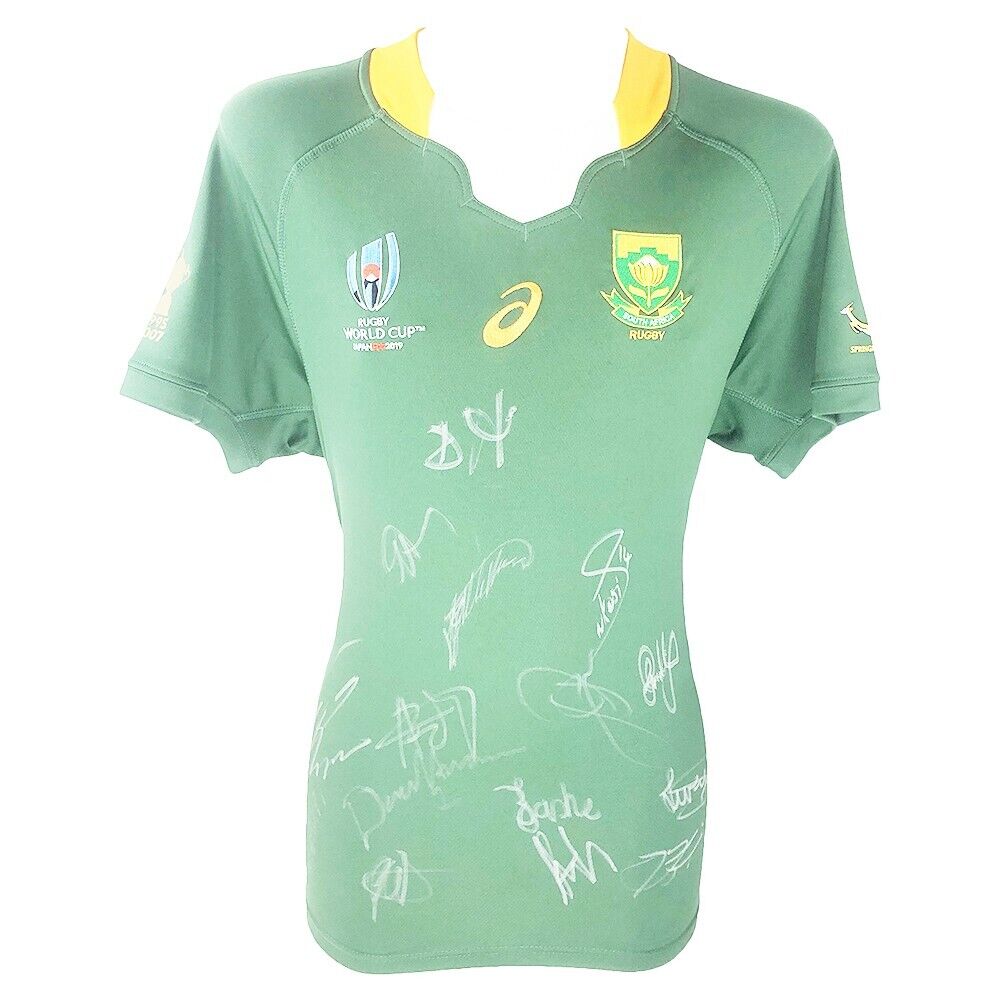 Signed South Africa Jersey -rugby World Cup Winners Shirt +coa